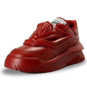 Versace Men's Red Leather "ODISSEA" Sneakers Shoes US 11 IT 44